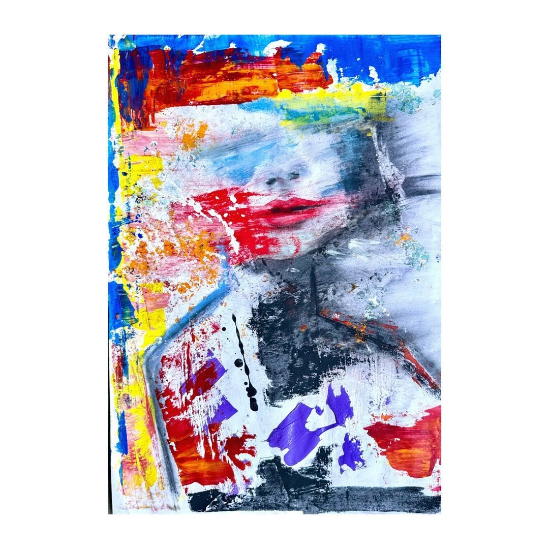 Fading (44x63cm) Mixed Media Acryl, Kohle und Pastellkreide auf Papier #lovetopaint #paintingfeelings #abstractart #hobbymalerei #abstraktemalerei