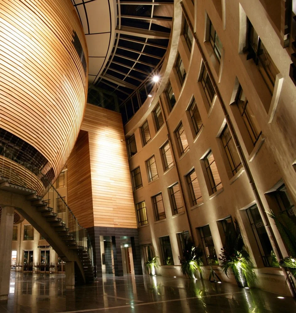 Andrew Plastering interior restoration and plaster finish at Auckland War Memorial Museum atrium.