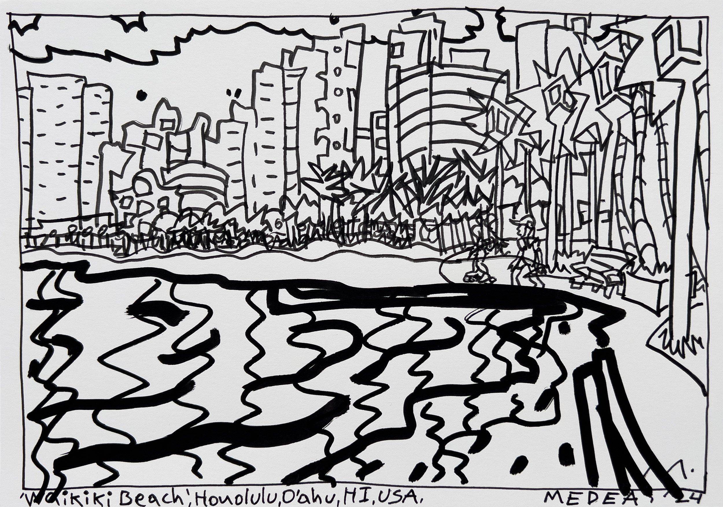 “Waikiki Beach”, O’ahu, HI, USA, ’24.