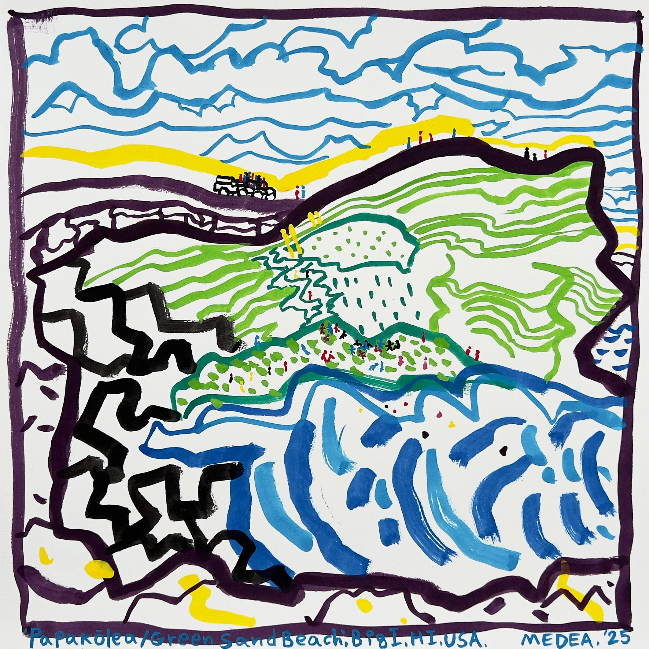 “Papakōlea/ Green Sand Beach”, Big I, HI, USA, ’25.