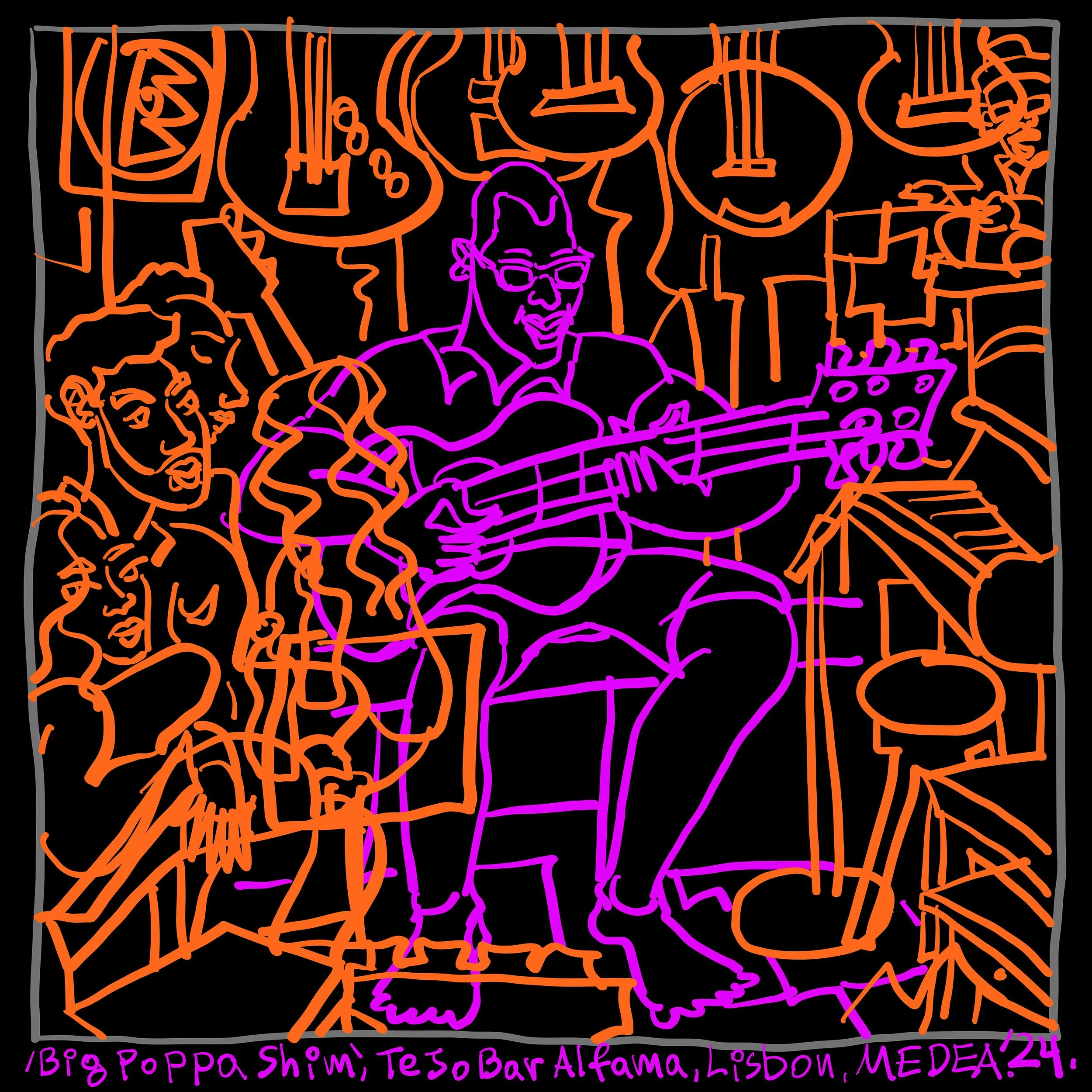 “Big Poppa Shim”, Tejo Bar, Alfama, Lisbon, ‘24.