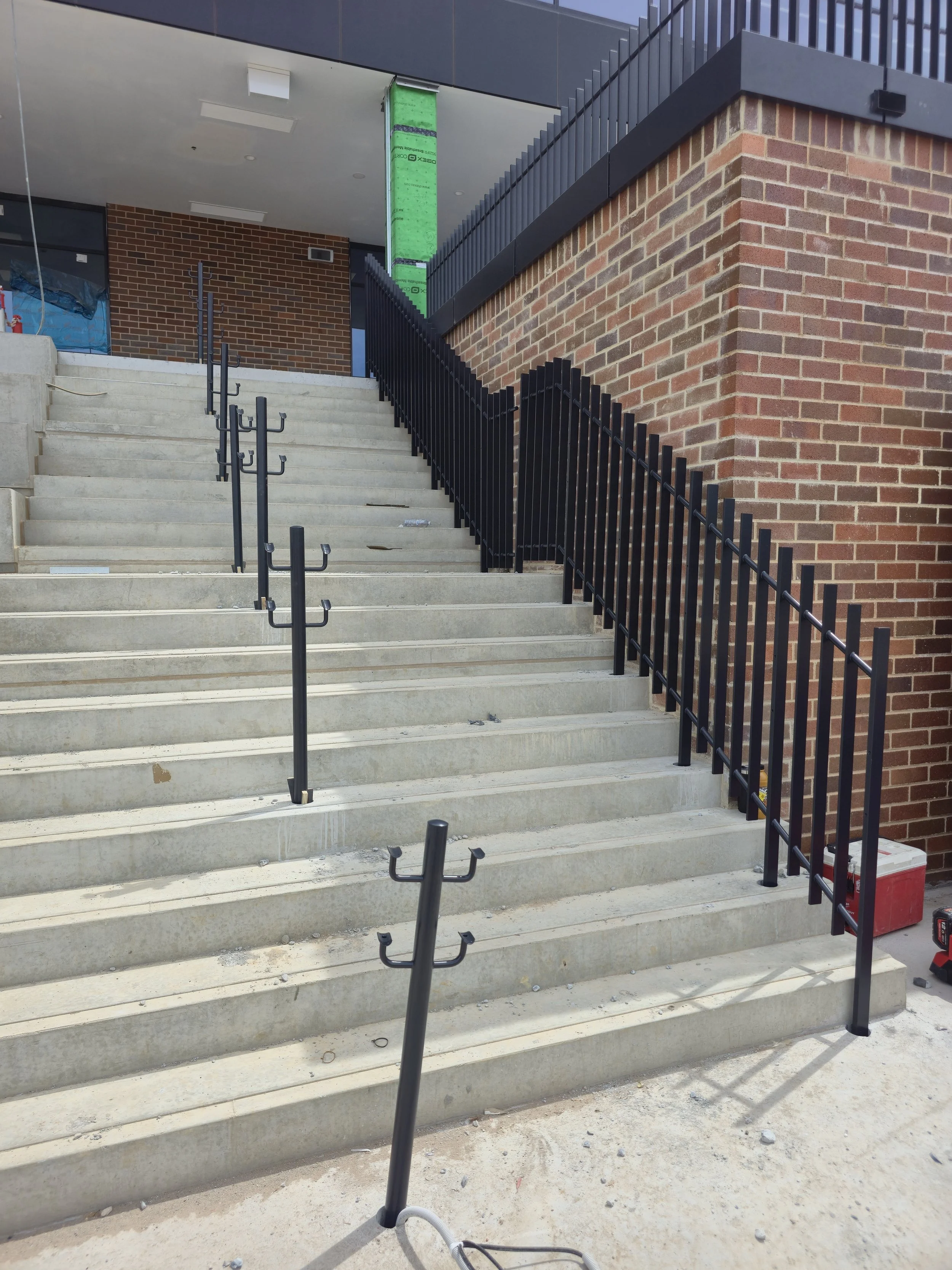 Balustrade Post Handrail Installation Powdercoated