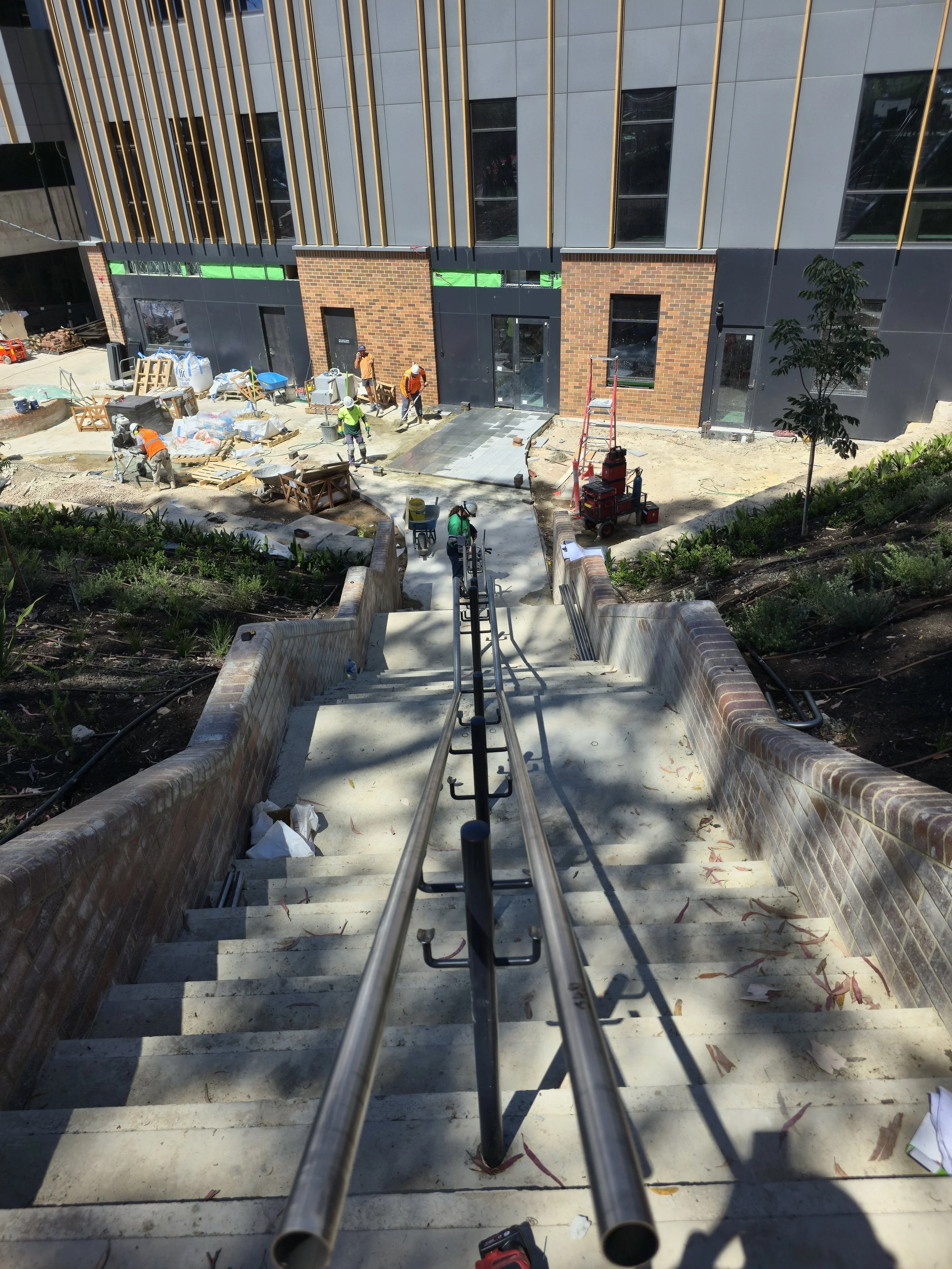 Outdoor Stair Double Handrail Stainless Steel