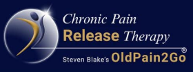 Chronic Pain Release Therapy advertisement with logo and text for Steven Blake's OldPain2Go.