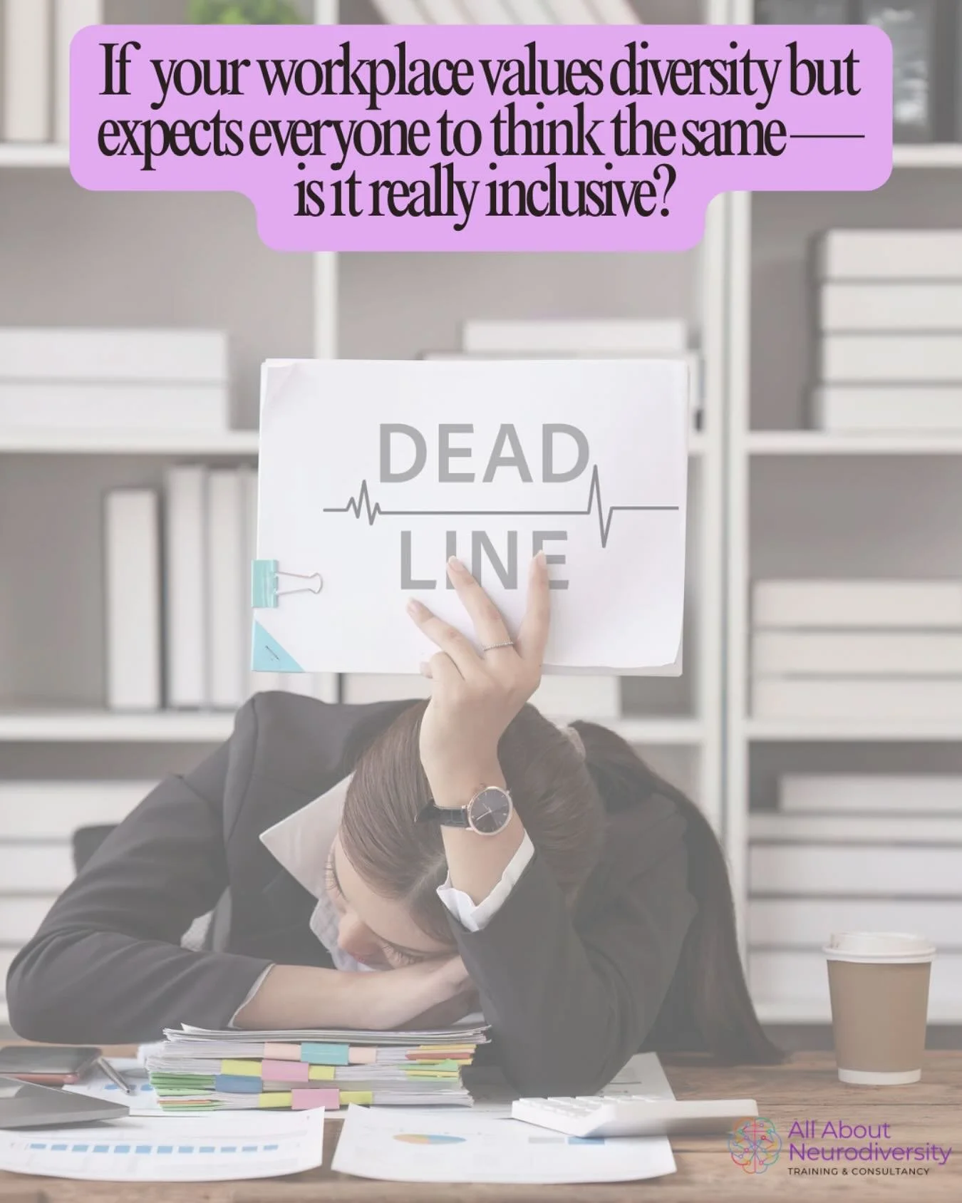 If your workplace values diversity but expects everyone to think the same — is it really inclusive?
Around 15–20% of the population is neurodivergent — that’s 1 in 5 of us.
Yet, the employment gap for neurodivergent people re