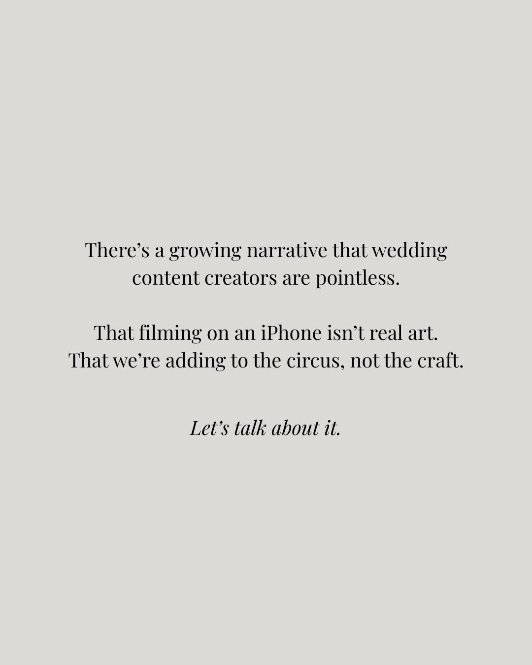 We&rsquo;re not usually ones to jump into conversations online. In all honesty, we try to block out the noise and keep moving forward.

But it&rsquo;s a new year and the same conversations are still happening.

And the world is continuing to change. 