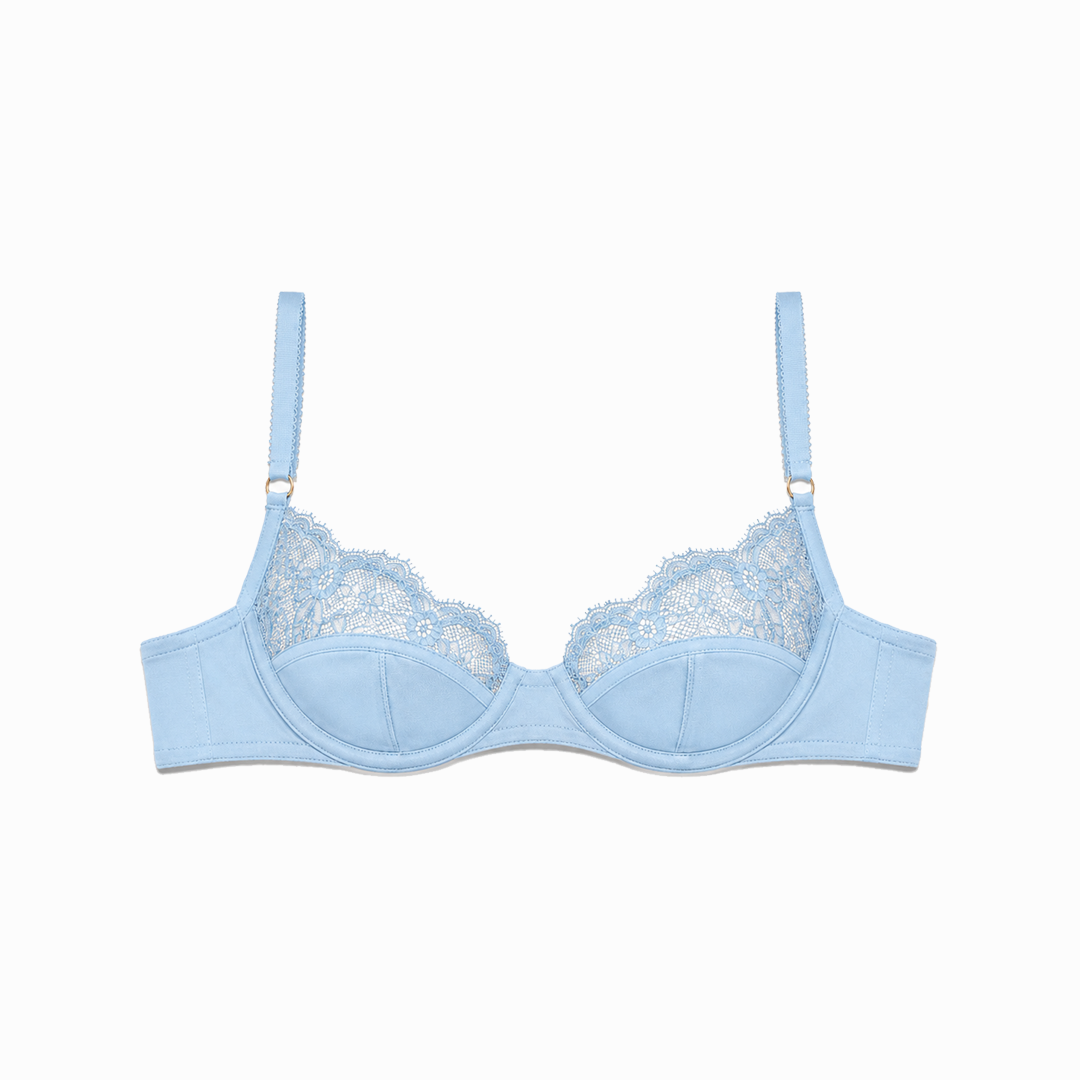 Half Cup Bra In Baby Blue
