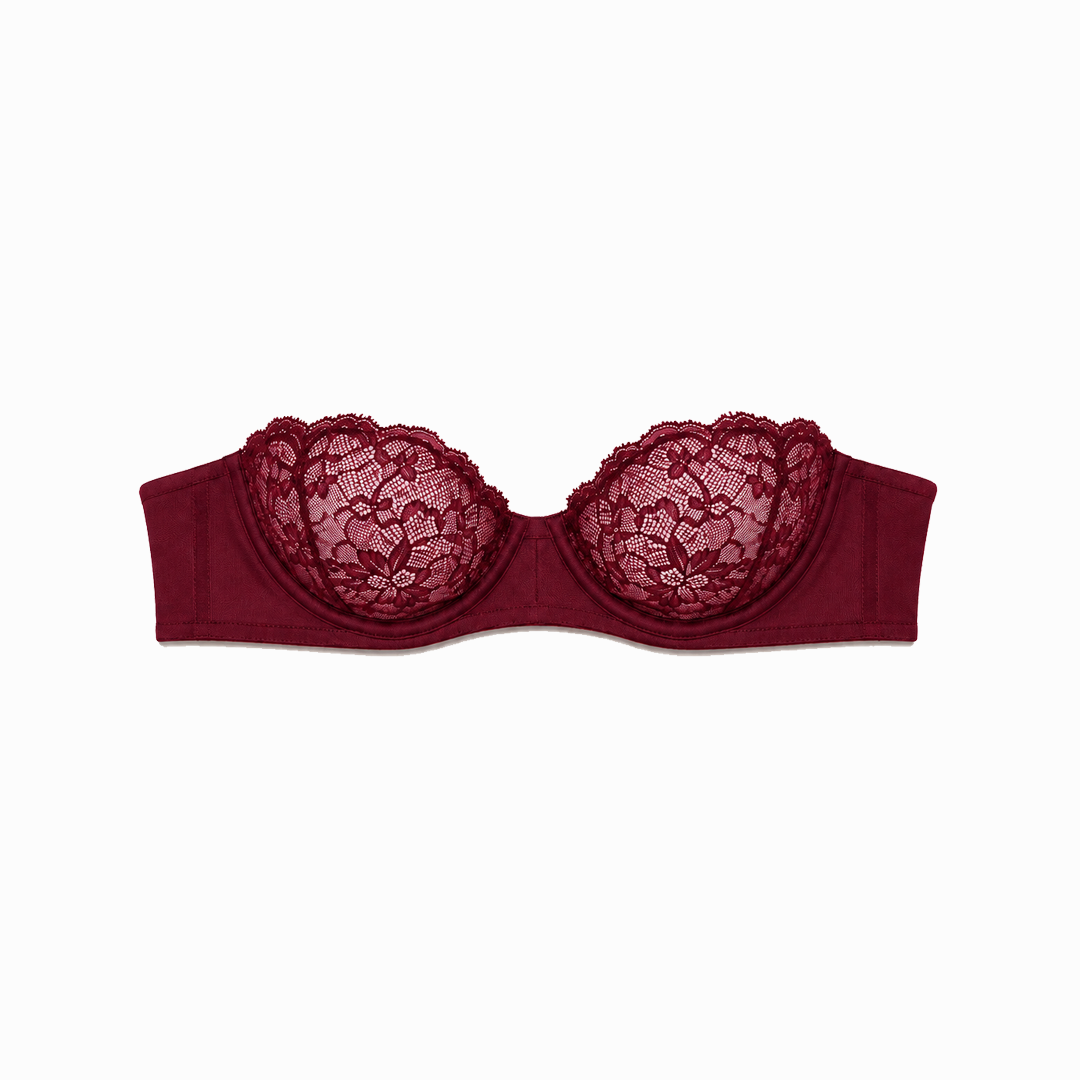 Strapless Bra In Burgundy