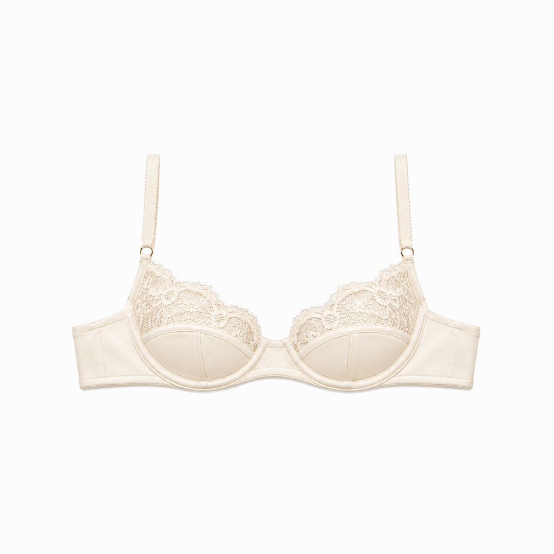 Half Cup Bra In Cream