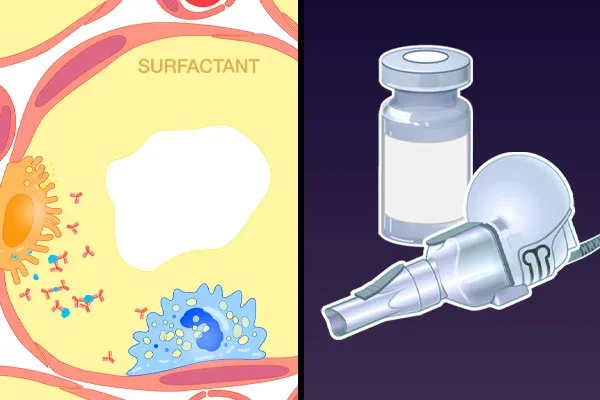 폐포 단백증에서의 몰그라마스팀