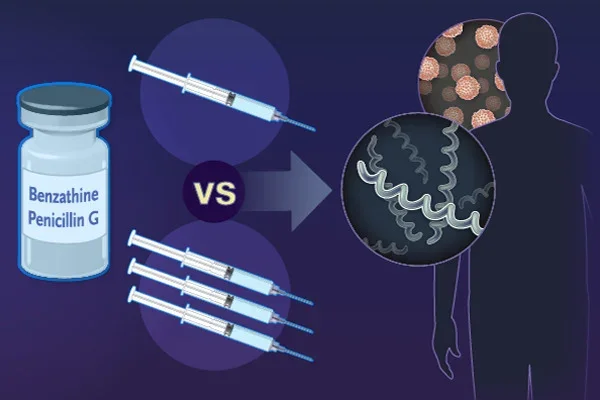 초기 매독에서 벤자틴 페니실린 G 단일 투여 vs. 3회 투여 (NCT03637660, NEJM 2025)