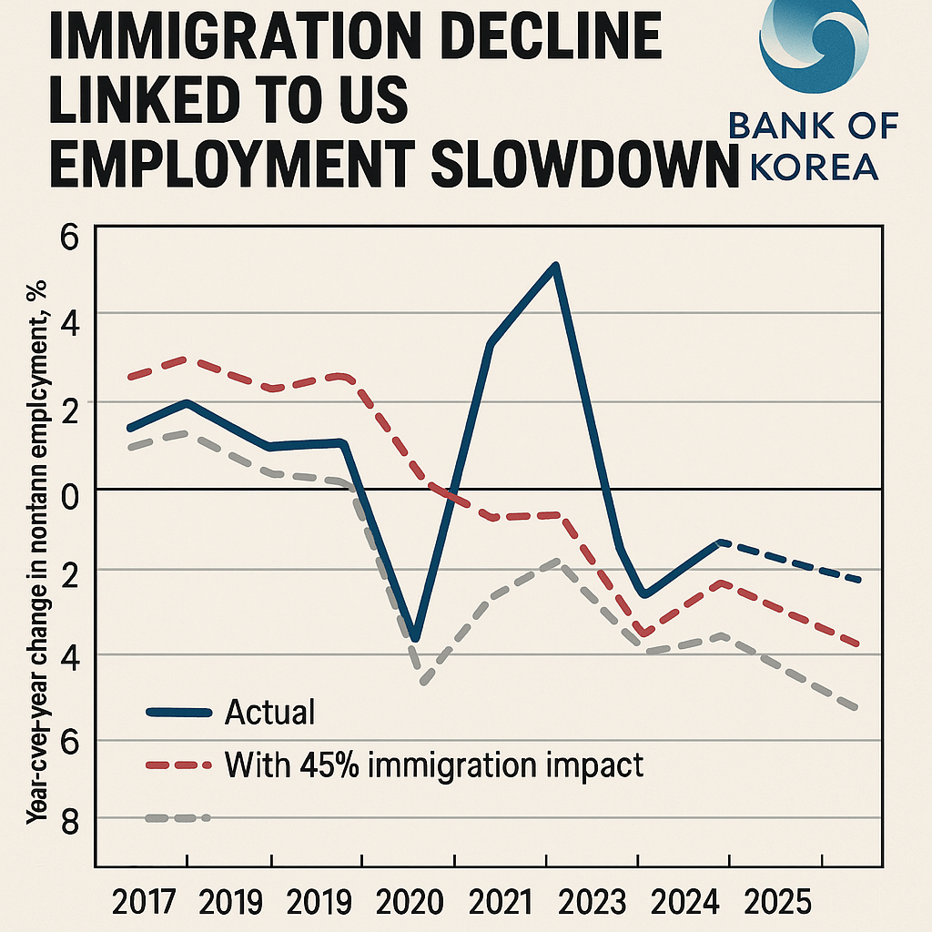 Inmigración como Narrativa: El Enfoque del Banco de Corea sobre la Desaceleración Laboral de EE.UU.