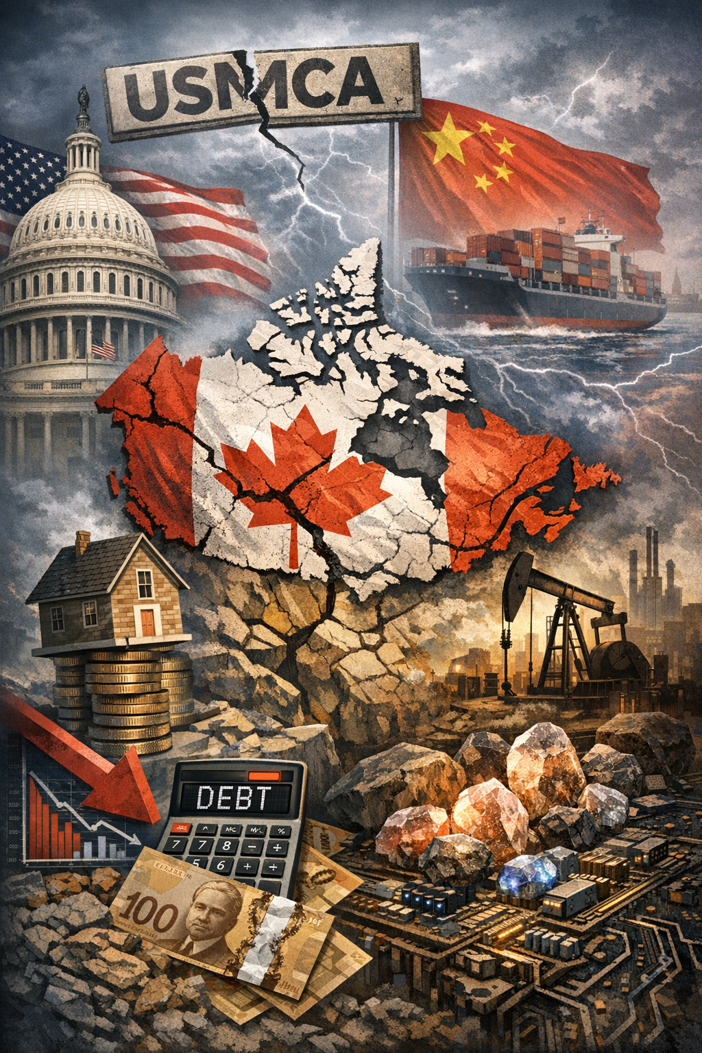 Canada as a Deferred Adjustment System: Trade Coercion, Asset Inflation, and Silent Political Stabilization