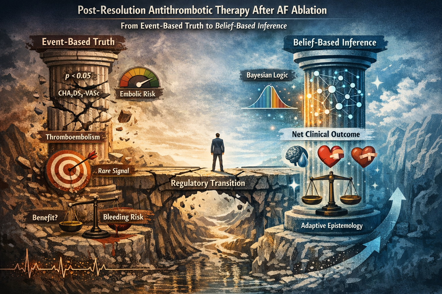Post-Resolution Antithrombotic Therapy After AF Ablation:Why Event-Based Truth Fails Under Bayesian Regulatory Transition