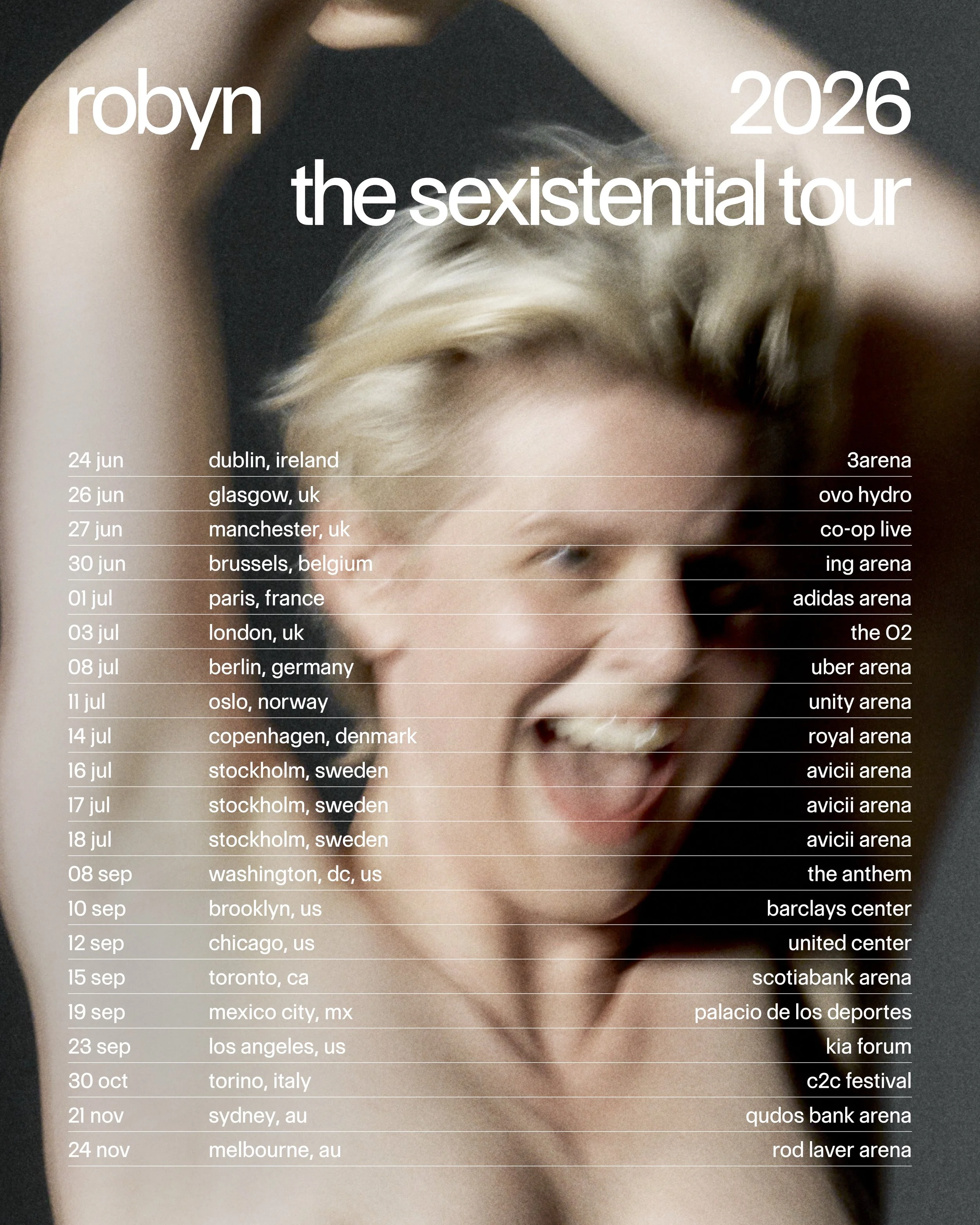 Robyn brings The Sexistential Tour to the Kia Forum event artwork