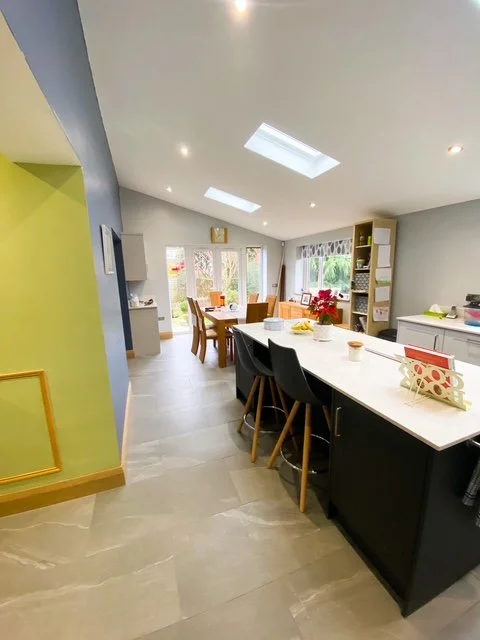 New build kitchen extension in Hook East Yorkshire, creating a light, bright entertaining family space.