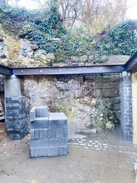 A two-storey cliff side extension to produce an extra bedroom and en-suite. Knaresborough, North Yorkshire.