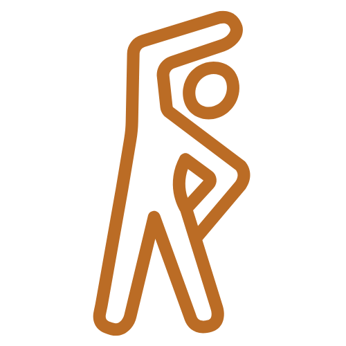 Graphic of a person stretching