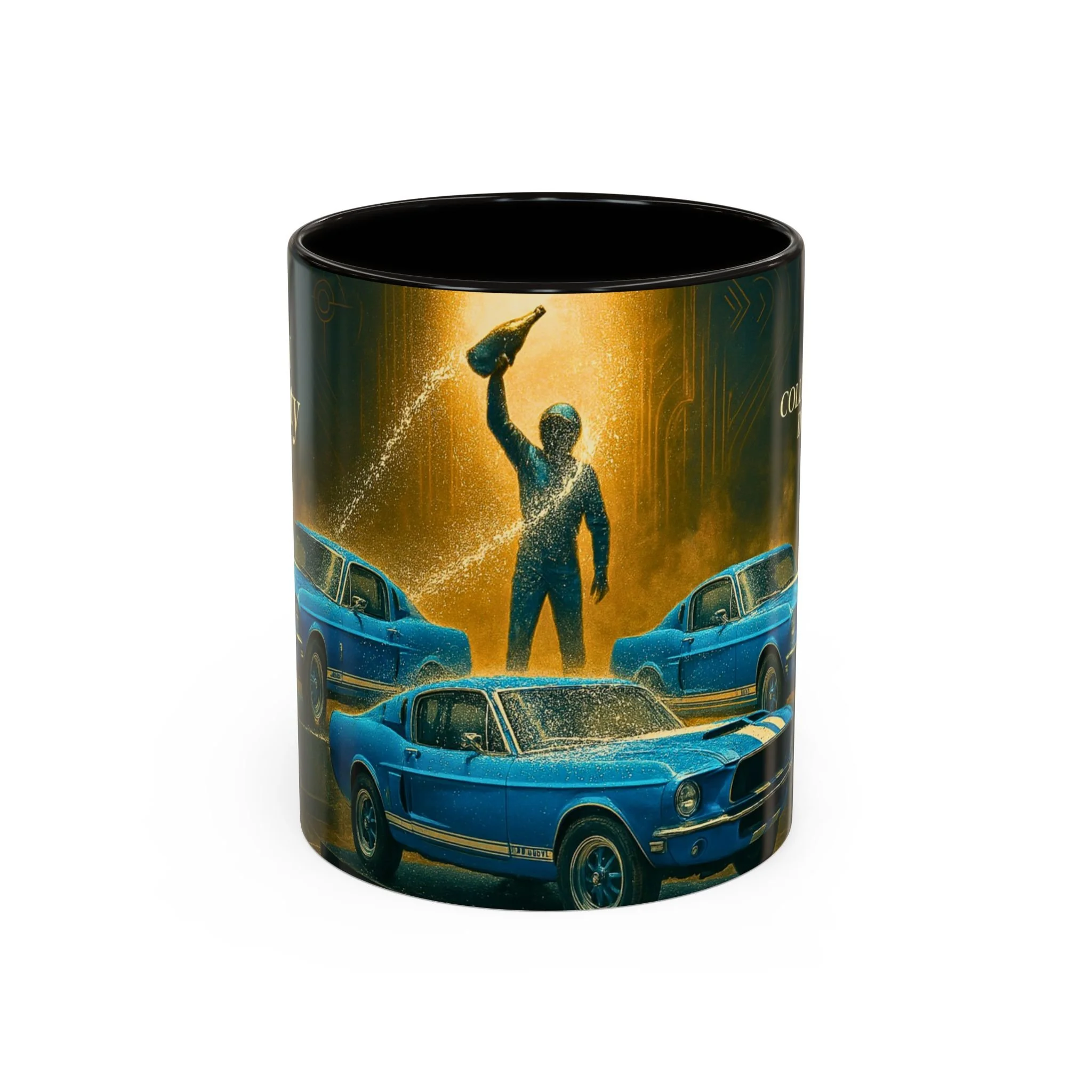 Apex Trinity Mug by MUgSTANG, Racing Stripes Collection, Shelby GT350 tribute in blue – made for Mustang collectors and believers.