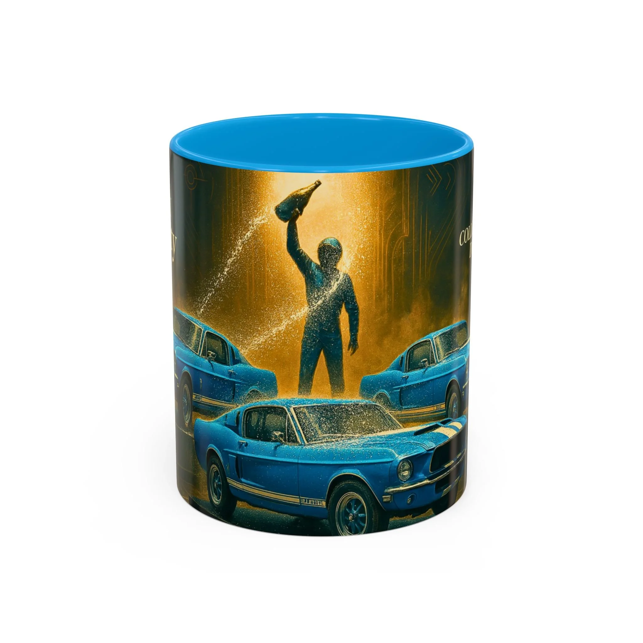 Apex Trinity Mug by MUgSTANG, Racing Stripes Collection, Shelby GT350 tribute in blue – made for Mustang collectors and believers.