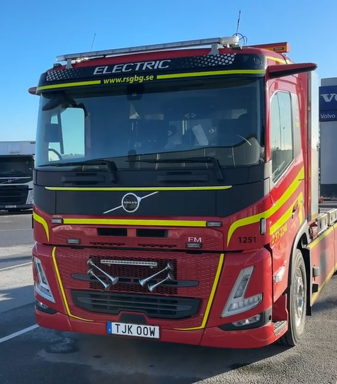 Sveriges första helelektriska tunga räddningsfordon