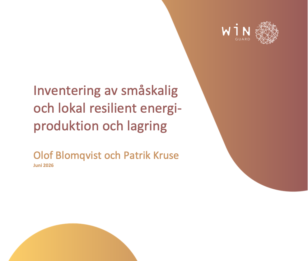 Ny rapport: Inventering av småskalig och lokal resilient energiproduktion och lagring