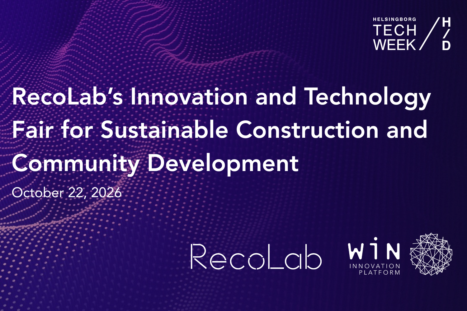 RecoLab’s Innovation and Technology Fair for Sustainable Construction and Community Development
