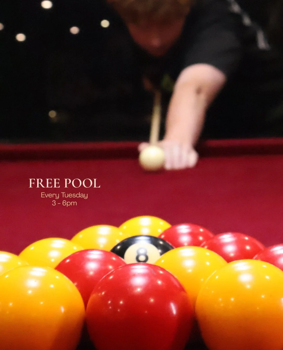 Your Tuesday arvo plans just got competitive 🎱

Grab your mates and head into The Valley for FREE pool every Tuesday from 3&ndash;6pm.

No bookings, no excuses &mdash; just pick a table, grab a drink and see who&rsquo;s actually got the best shot 👀