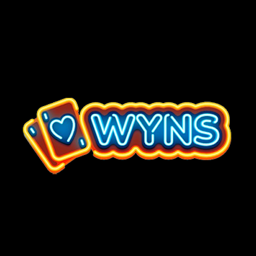 Wyns casino logo on black square