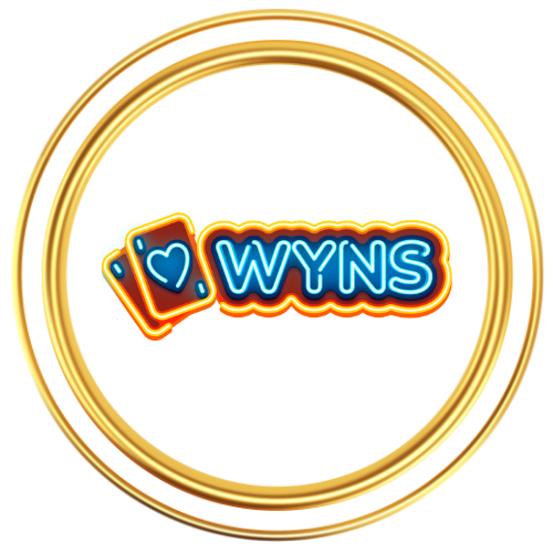 Wyns casino logo inside gold circle