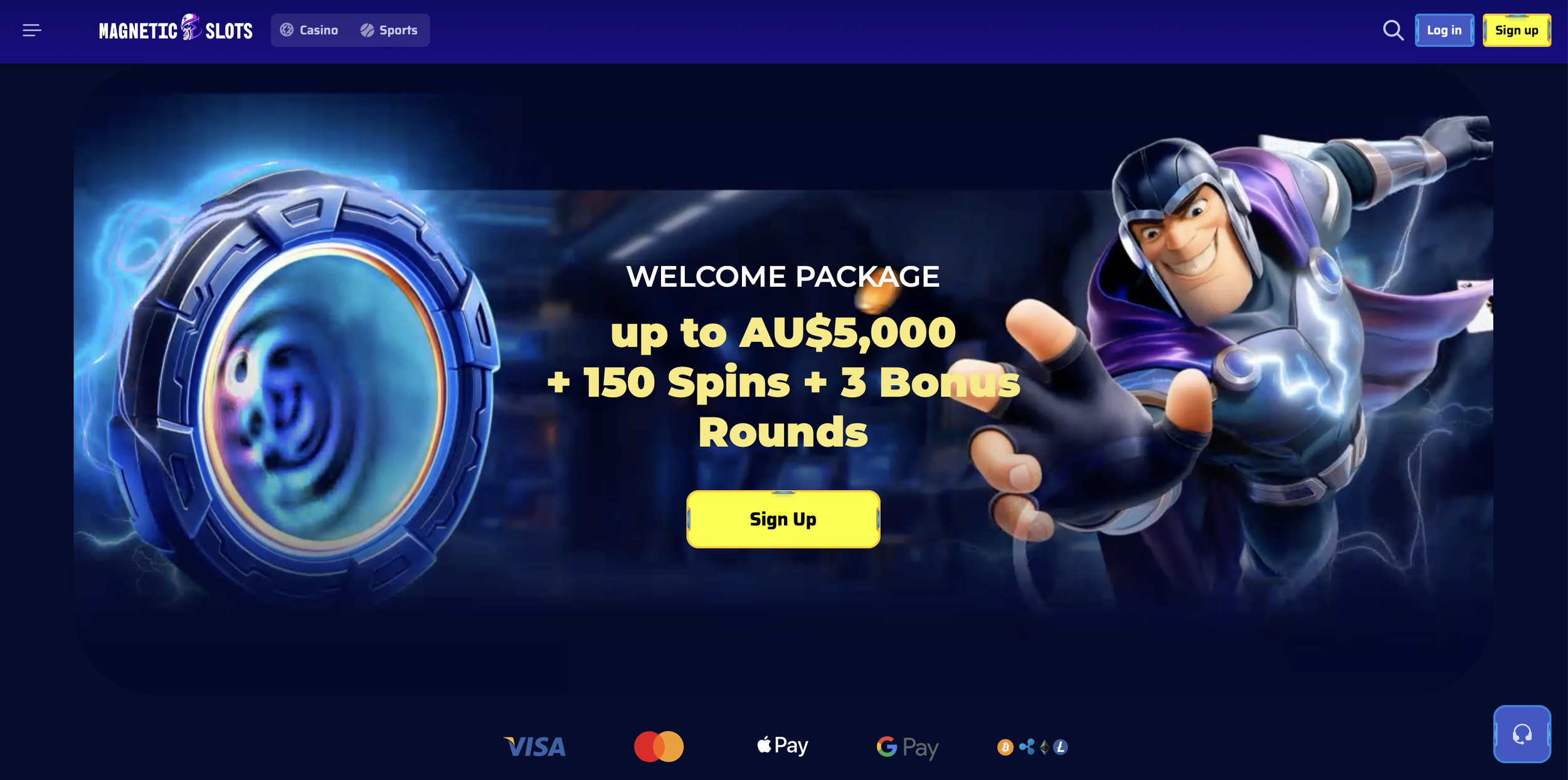 Magnetic Slots Casino Homepage welcome bonus