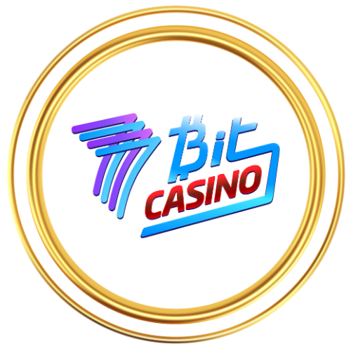 7bit casino logo inside gold circle