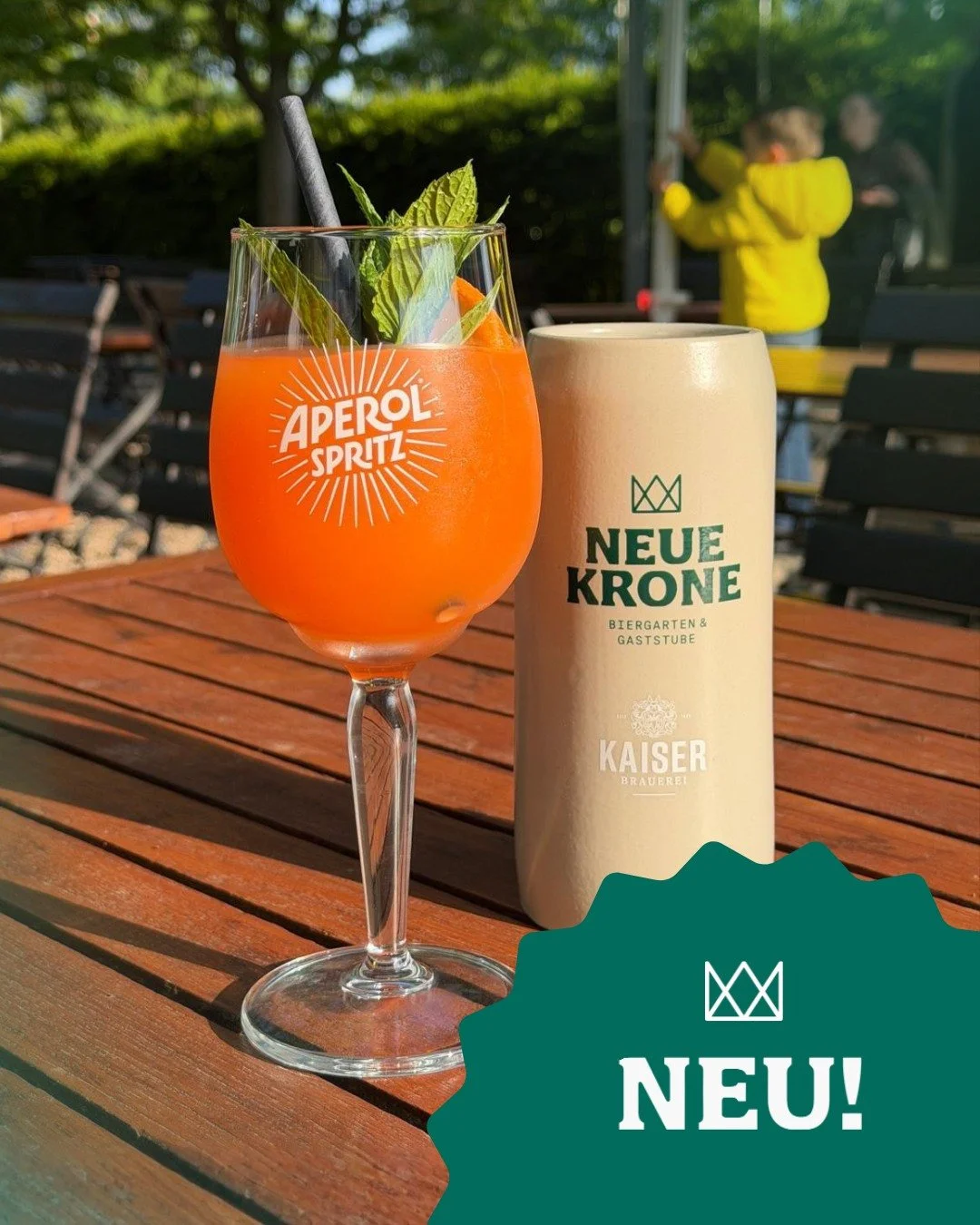 ✨JETZT NEU! ✨

Auf der Suche nach dem perfekten Aperitiv f&uuml;r hei&szlig;e Tage? ☀️

Wir haben die erfrischende L&ouml;sung in unserem Kronebiergarten - unser Aperol Slush. 🍊🍹

Das "Spritz"-Upgrade f&uuml;r alle, die es erfrischend, fr