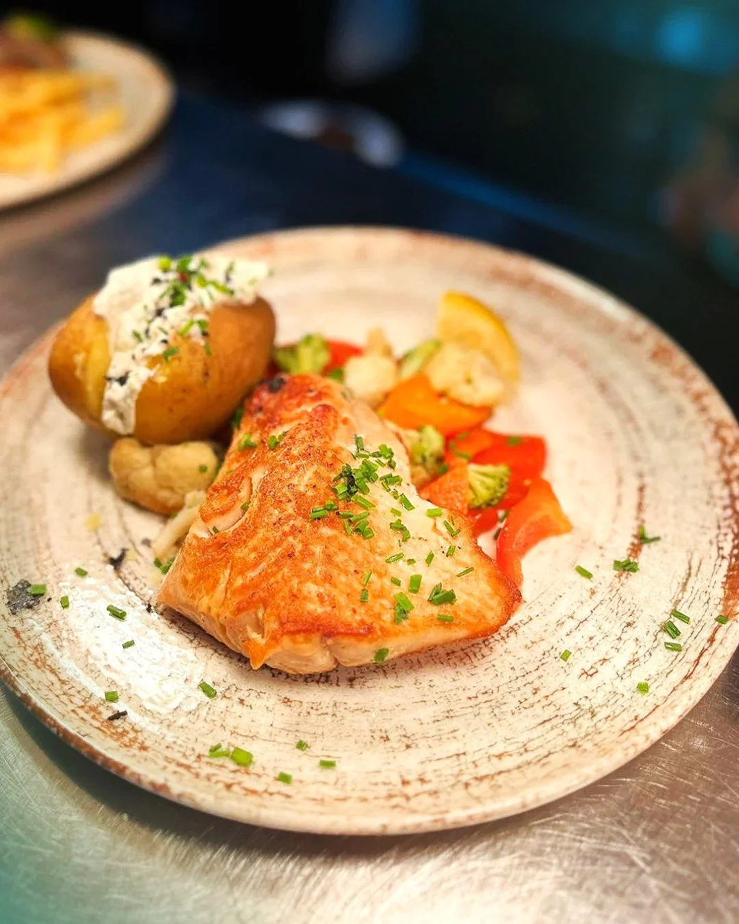 Gebratenes Lachsfilet