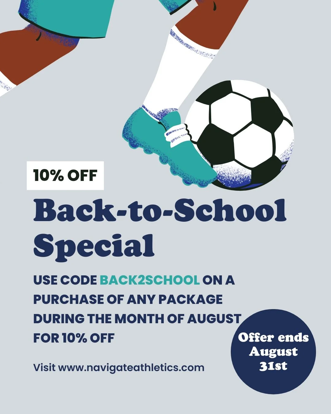 Back-to-School Special πβ½π
Thinking about college recruiting? There’s no better time to get started.
During the month of August, we’re offering β¨10% offβ¨ all Navigate Athletics packages to help you kick off the school year with a game