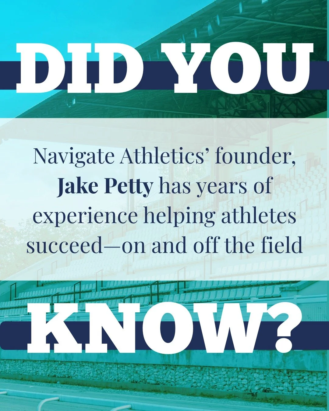 ๐ค Did you know?
Our founder, Jake Petty, has years of experience supporting NCAA Division I athletes with academics, eligibility, and personal development.
Now, through Navigate Athletics, he’s using that experience to help high school studen