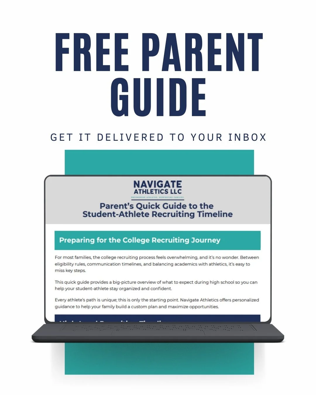 Parents of student-athletes 👋

Not sure what the recruiting timeline should look like?
Our FREE Parent Recruiting Timeline Guide breaks it down in a year-by-year overview.

📕 Download free
🔗 navigateathletics.com/guide

#navigateathletics #recruit
