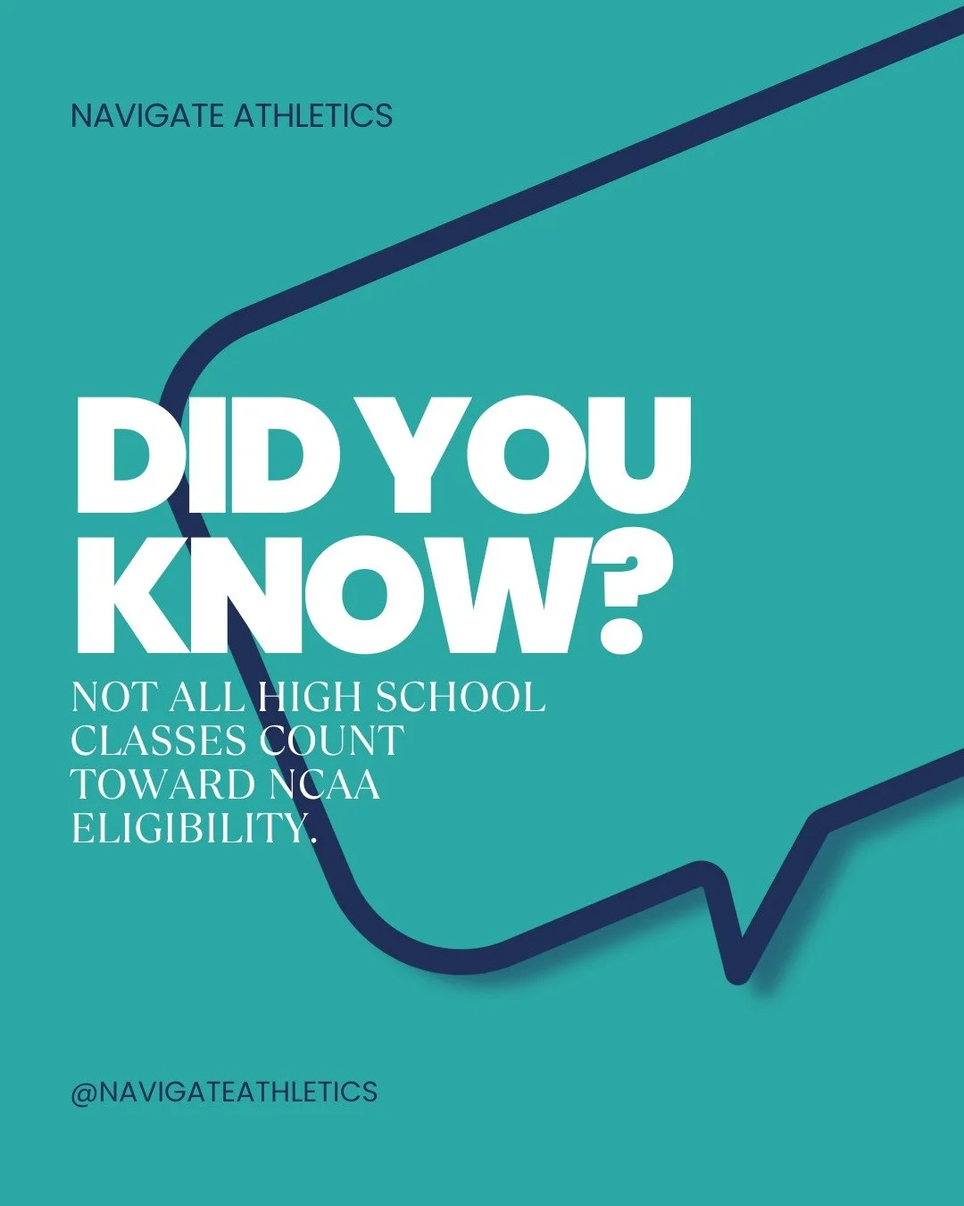 DID YOU KNOW? 📚

Just because a class counts toward high school graduation doesn&rsquo;t always mean it counts toward NCAA eligibility.

We&rsquo;ve seen families surprised by:
&bull; Missing core course requirements
&bull; GPA misunderstandings
&bu