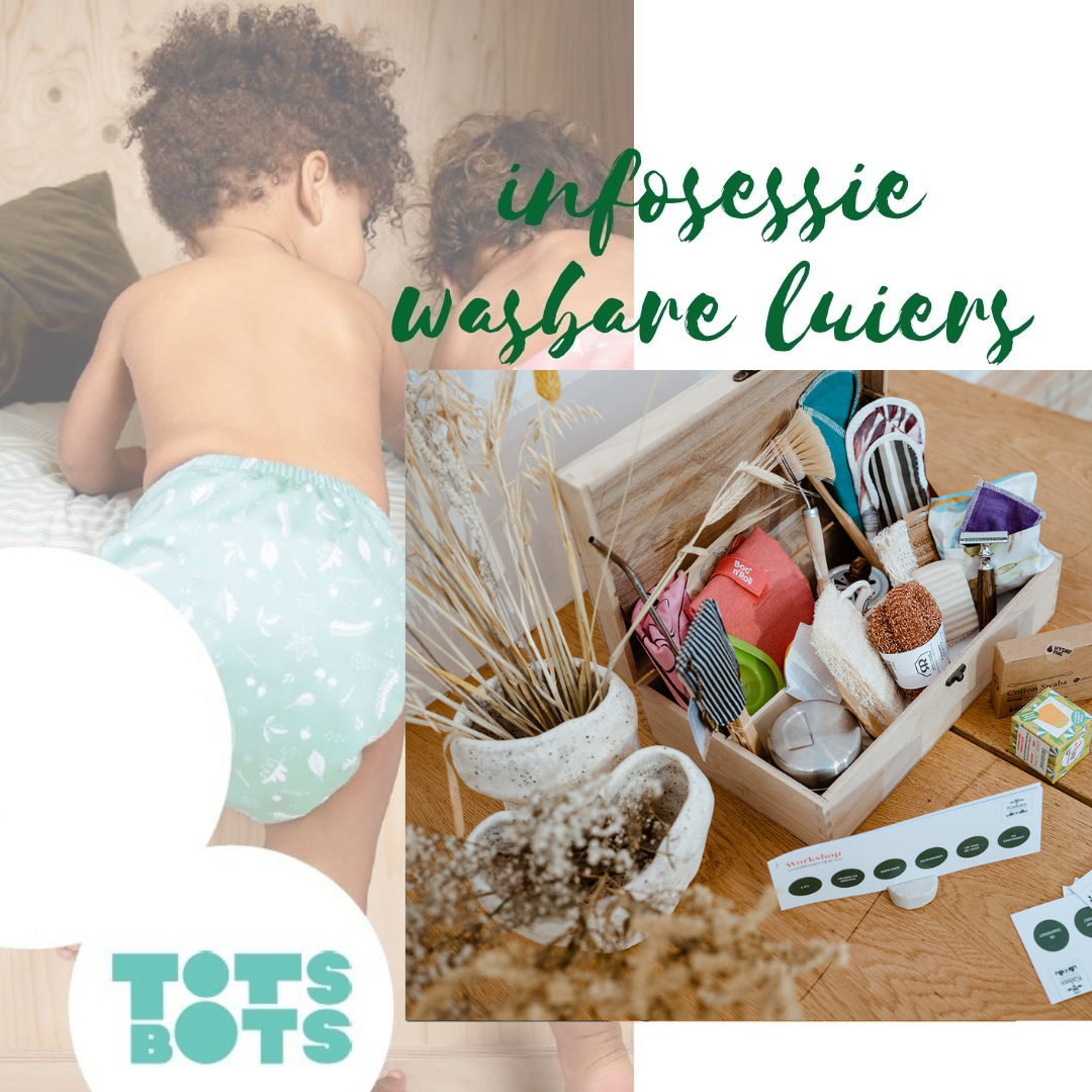 Twee kinderen op die wasbare luiers dragen in het kader van onze infosessie herbruikbare luiers, merk Totsbots.