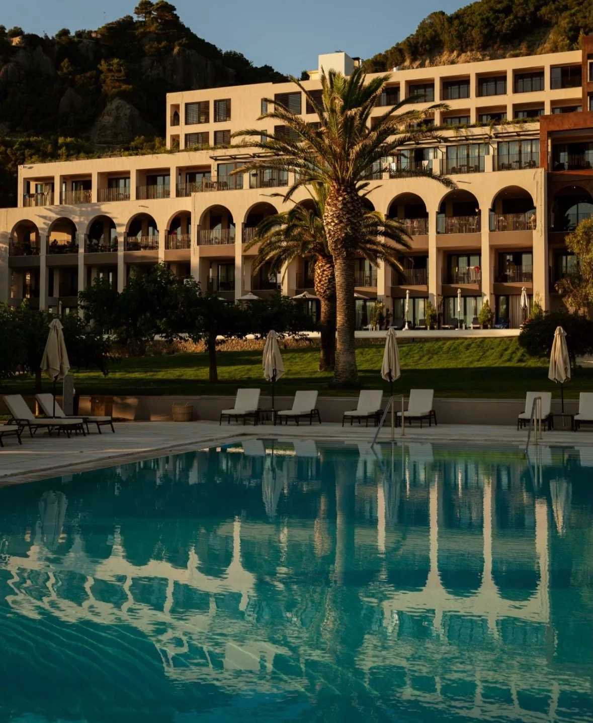 Here&rsquo;s a trip I put together this week, and yes, you can book this exact one.

Domes of Corfu, part of Marriott&rsquo;s Autograph Collection, sits on the west coast of the island with sea views and an adults-focused feel. Seven nights, half boa