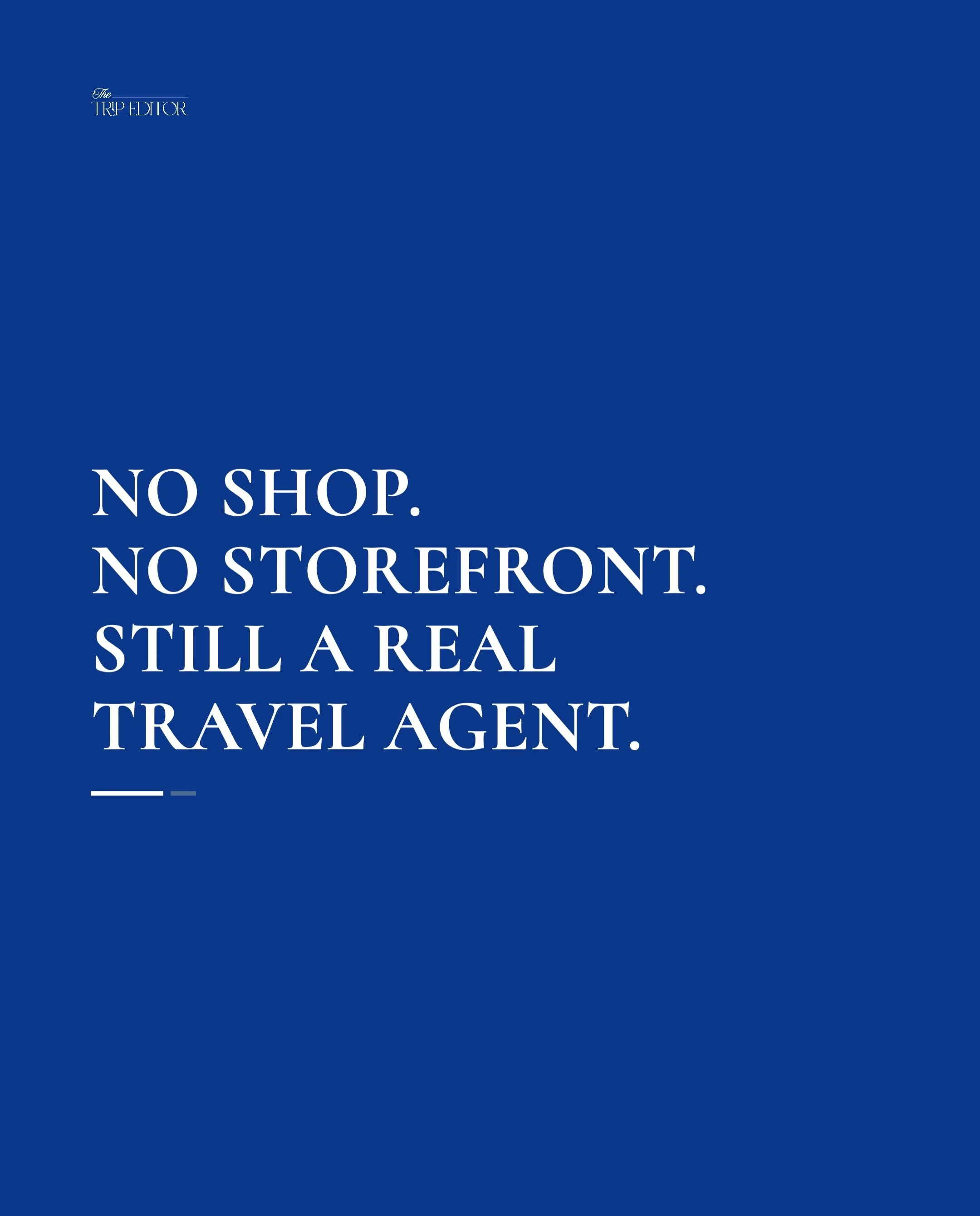 I don&rsquo;t have a shop. No high street window, no walk in office. And I know for some people that raises a question, am I actually legit.

So let&rsquo;s clear that up.

I&rsquo;m an independent travel advisor, which just means I work for myself, 