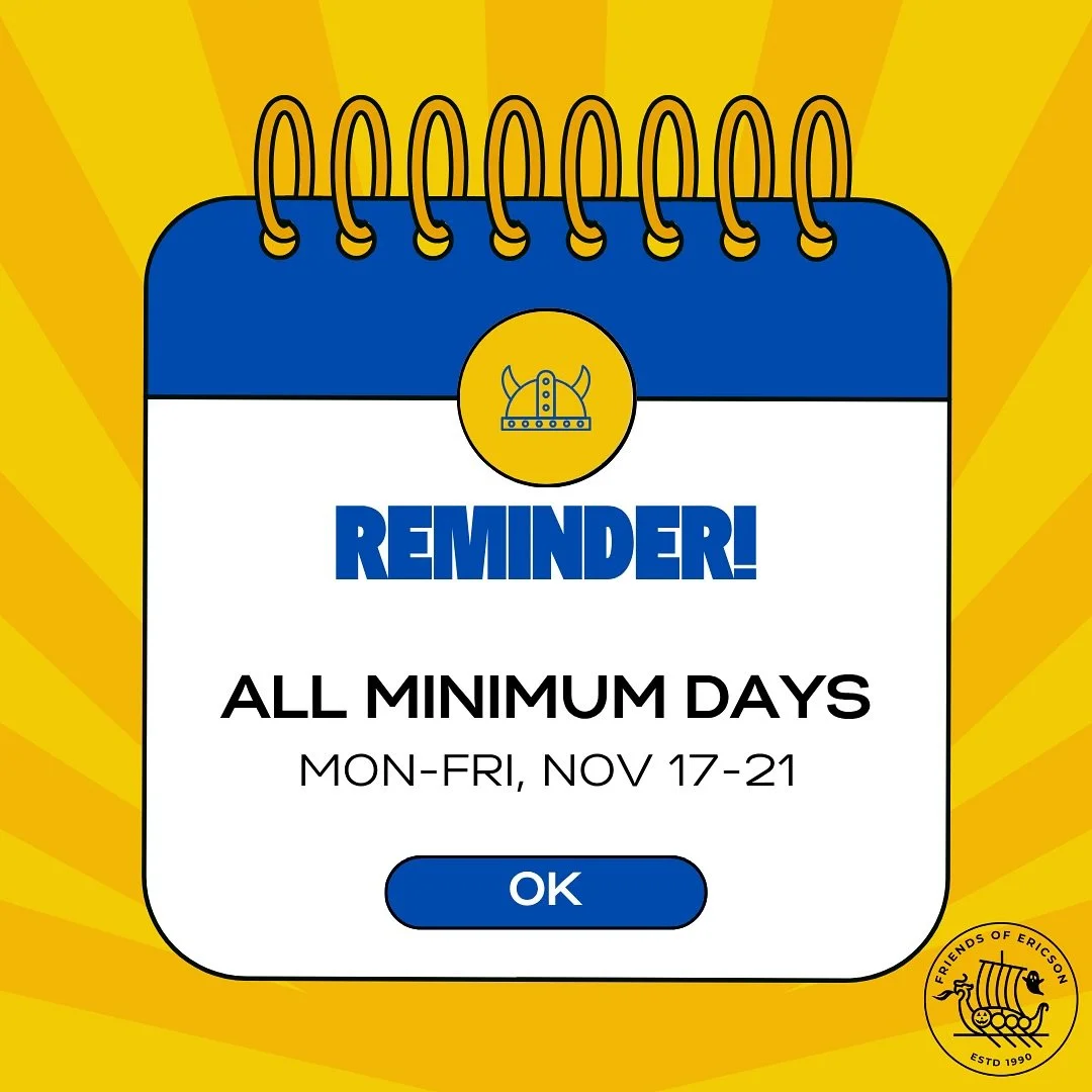 Don&rsquo;t forget that everyday this week will be a minimum day! Please arrange for pickup of your student at 12:15pm.