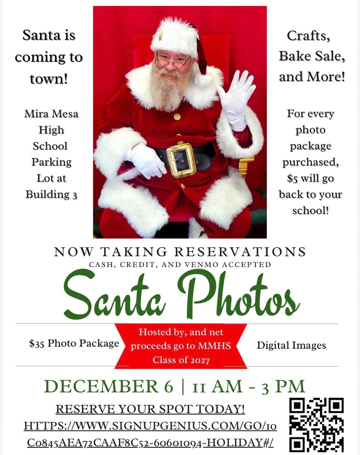 After Campus Beautification this Saturday December 6th, head over to the high school for a Holiday Fair hosted by the MMHS Class of 2027 PBO.

You can get professional Santa🎅🏽 pictures, along with different holiday activities. A portion of the proc
