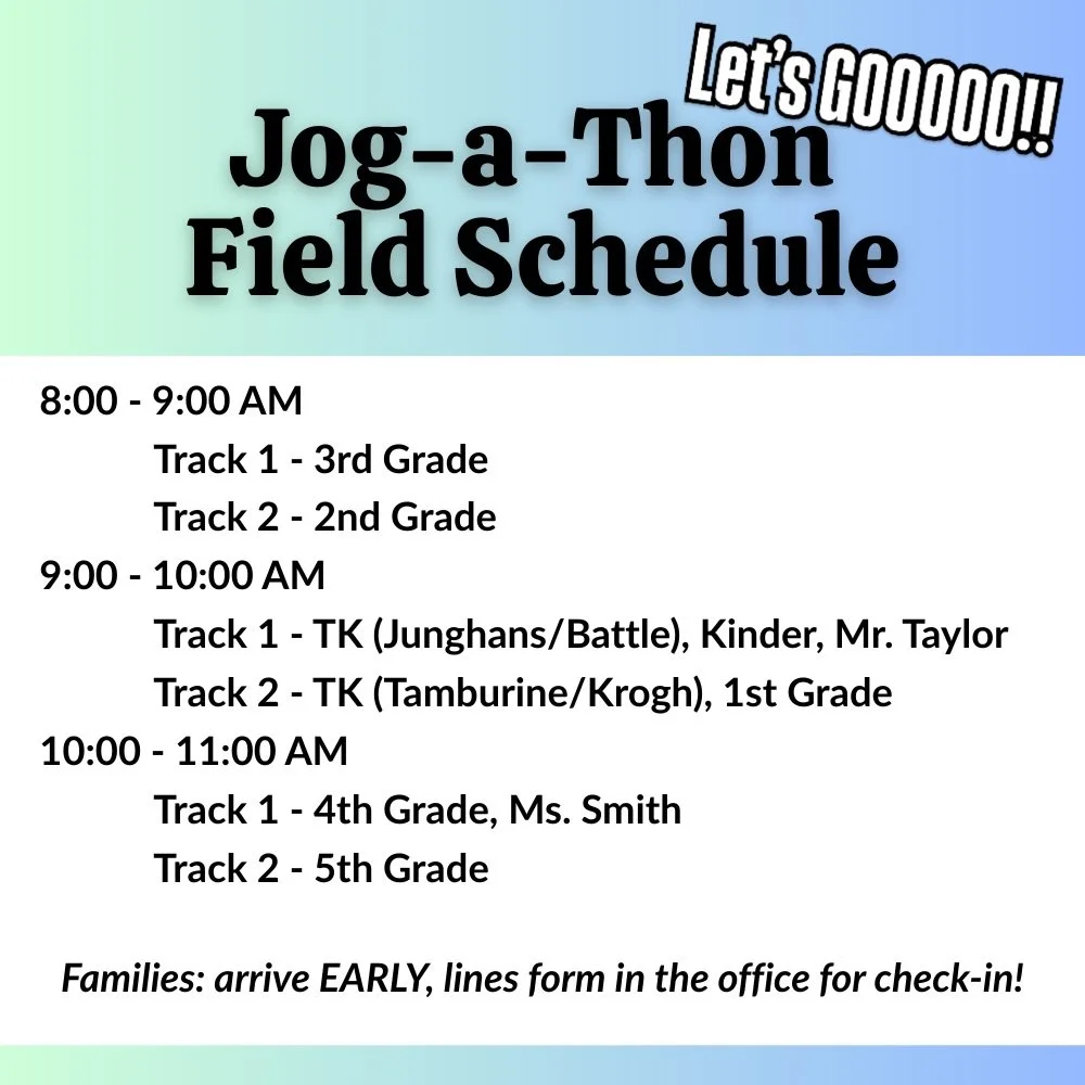 Today&rsquo;s the day, Viking families!!

🏃🏻&zwj;♀️ERICSON JOG-A-THON 🏃🏼

Don&rsquo;t forget shorts, running shoes, full cold water bottles, and sunblock! It&rsquo;ll be hot, but we&rsquo;ll be done by 11am, we have loads of water, and we will ha