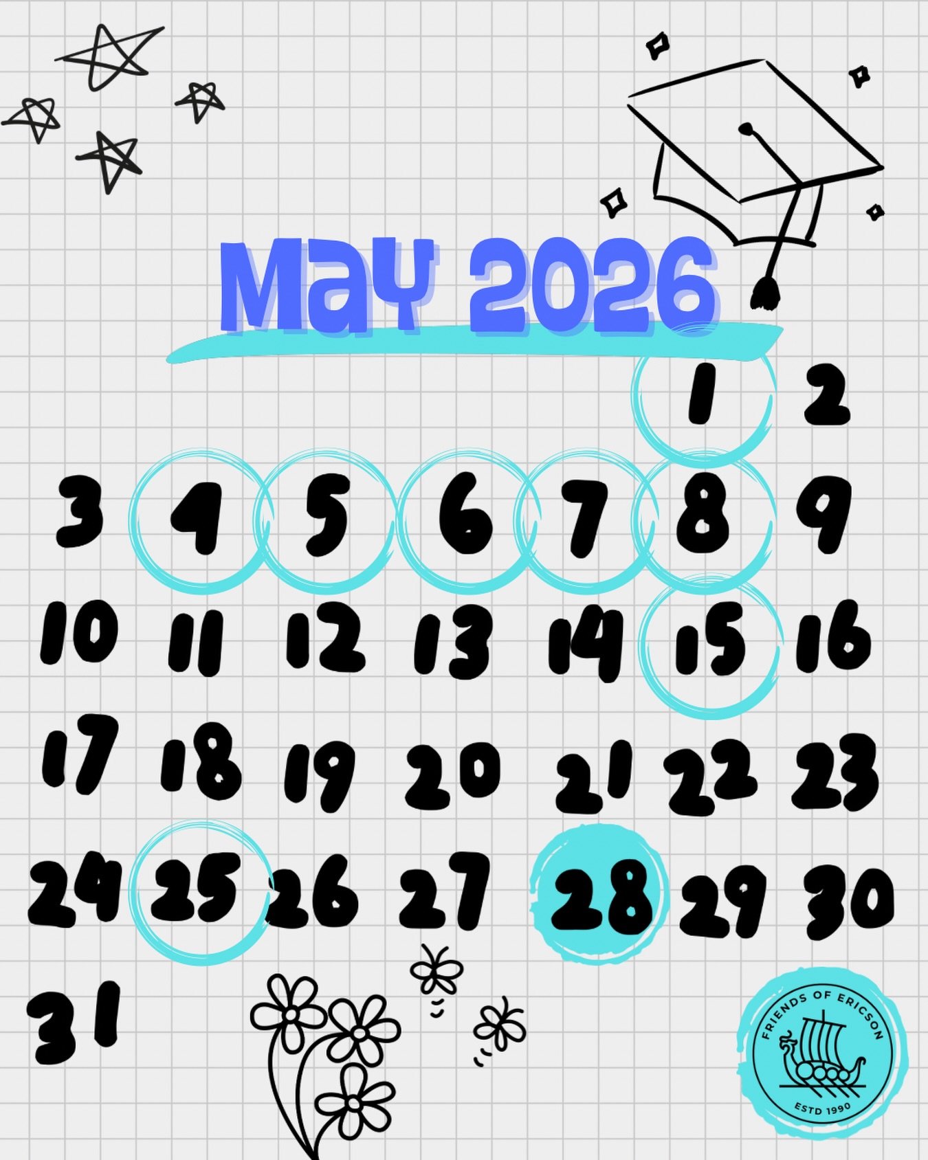 It&rsquo;s the last month of the school year, Viking families! Make sure to mark your calendars with these important dates.

MAY 2026:
1: Family Friday
4-8: STAR (Staff and Teacher Appreciation and Recognition) Week! 🌸
7: Spirit Assembly
15: Spirit 