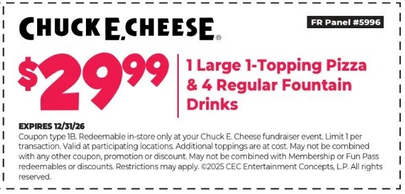 1 Large Pizza and 4 Drinks for $29.99.jpg