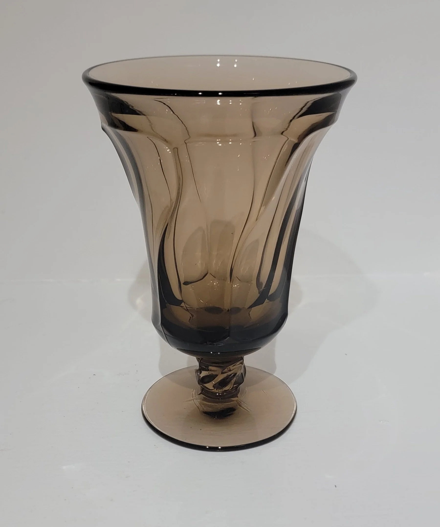 Vintage Fostoria Jamestown Brown Swirl Goblet • Quantity in Stock: 4