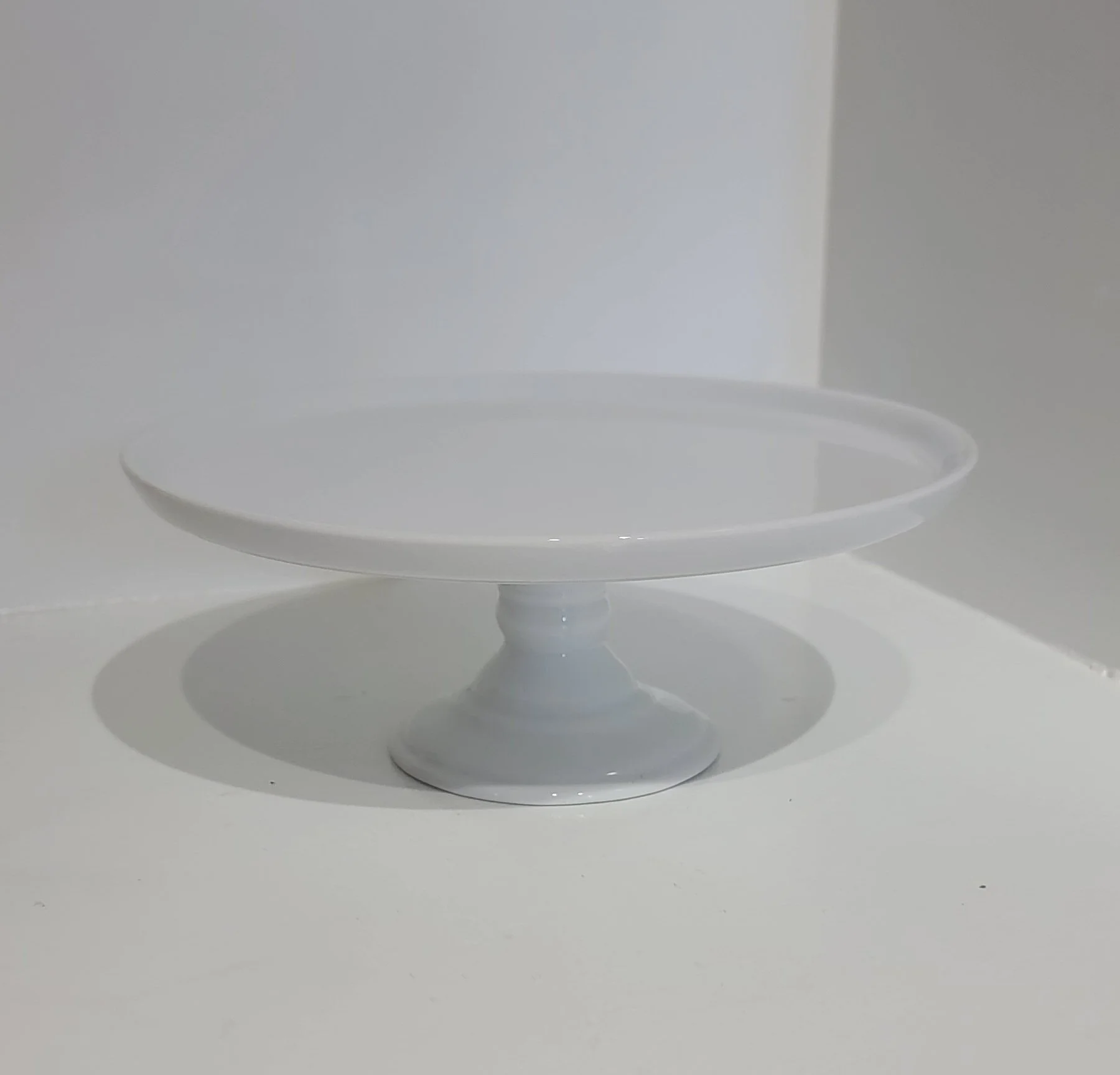 Mini White Stoneware Cake Stand