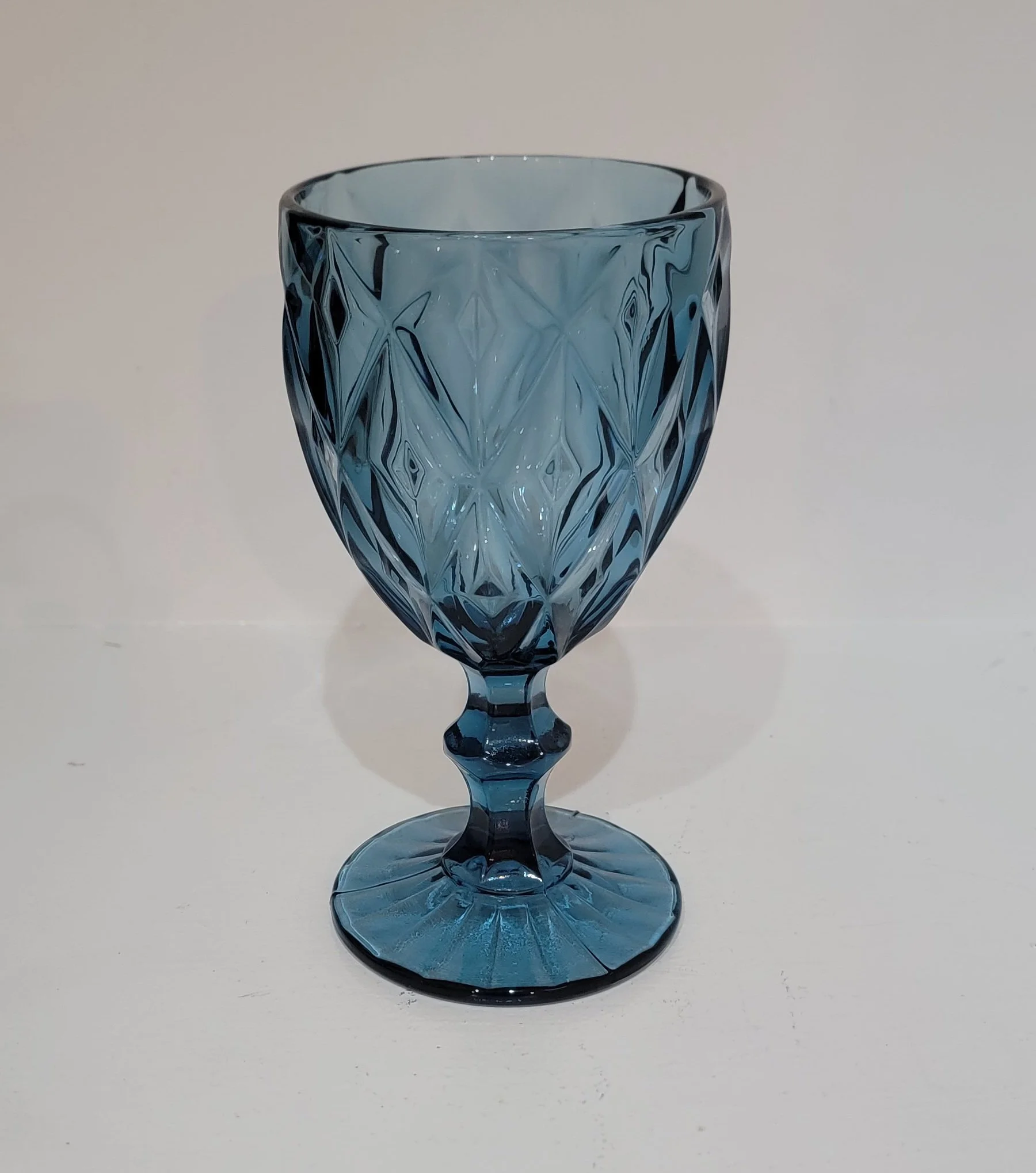Navy Blue Glass Goblet • Quantity in Stock: 24