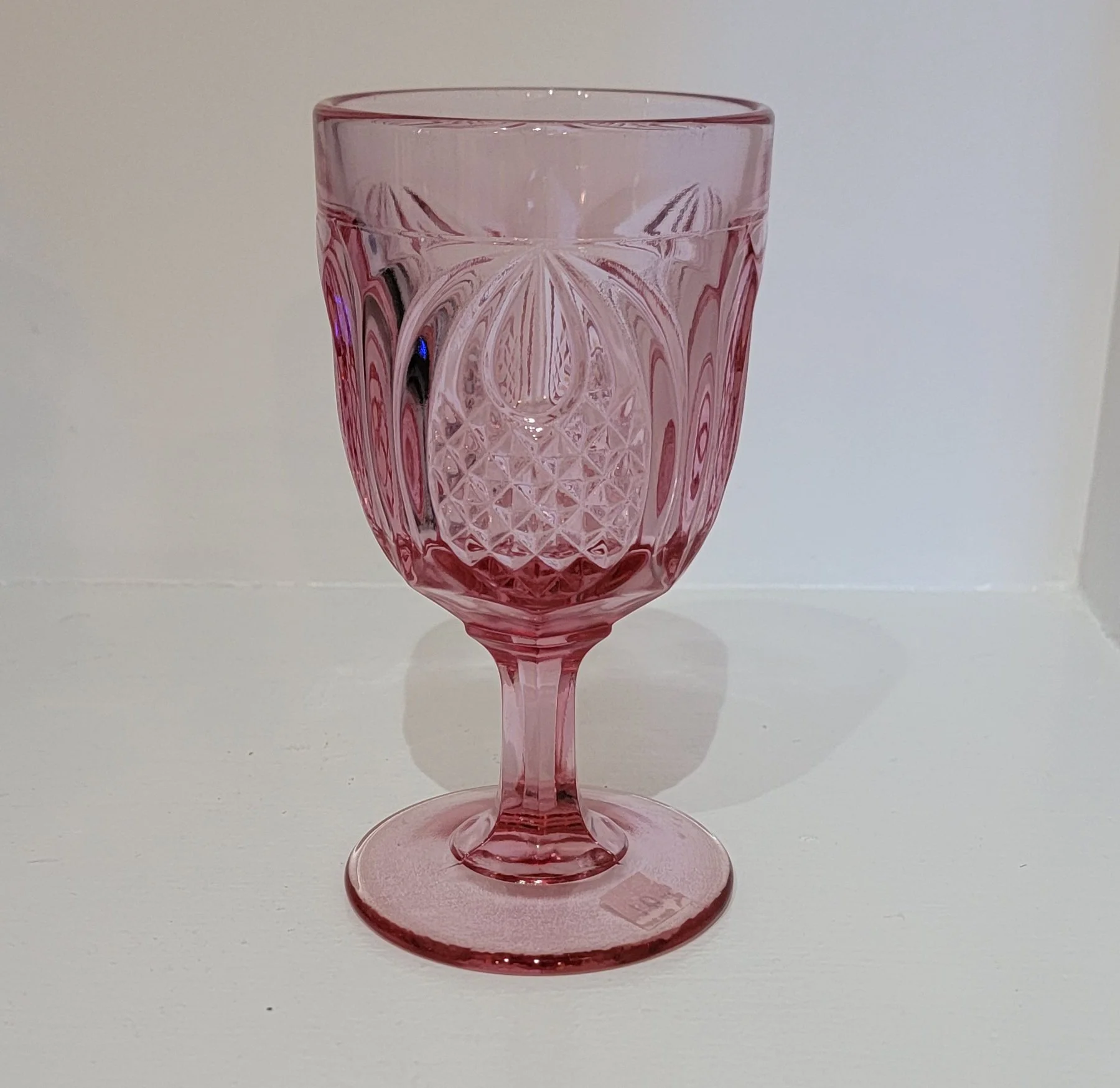 Fenton Pineapple Colonial Pink Goblet • Quantity in Stock: 1